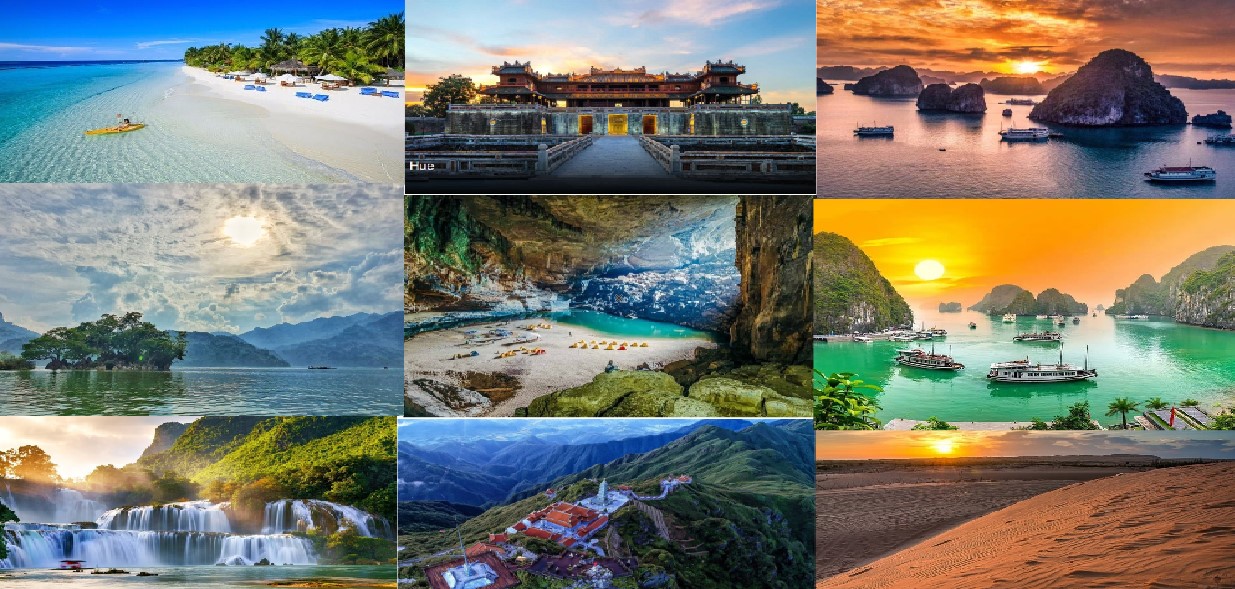 Bản đồ phân bố các kỳ quan thiên nhiên nổi bật của Việt Nam